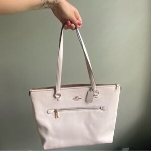 Coach Beige (Chalk) Leather Gallery Tote